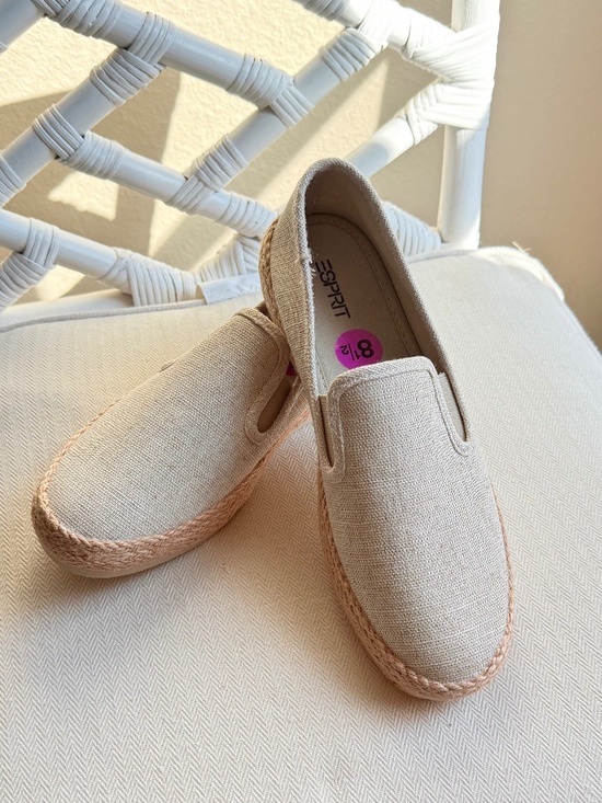 Esprit Shoes - Esprit Nadine Women's Espadrille Slip On Canvas Crochet Beige Size 8.5 NWOB